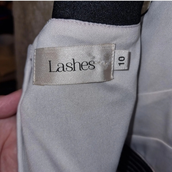 Lashes Bodycon Dress Womens Size 10 Floral Stretch Short Geometric Design - Picture 7 of 8